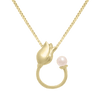 Tulip pendant with chain