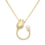 Tulip pendant with chain