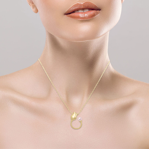 Tulip pendant with chain