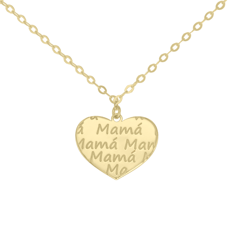 I said with chain engraved mom