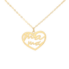 Mom heart pendant with chain