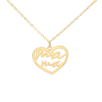 Mom heart pendant with chain