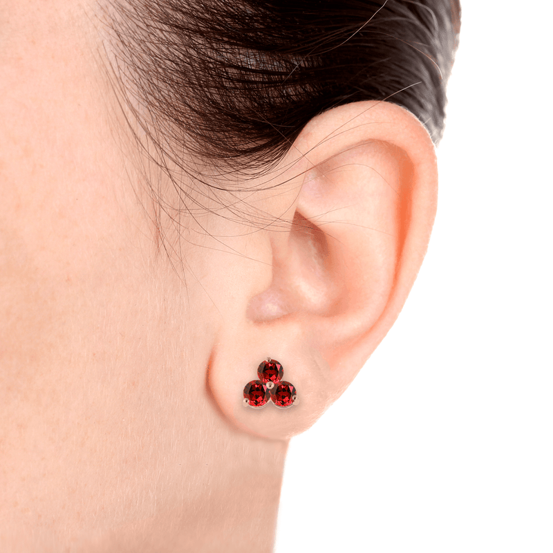 Aretes Danae con rubí - KLAMORE