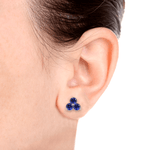 Aretes Danae con zafiro - KLAMORE