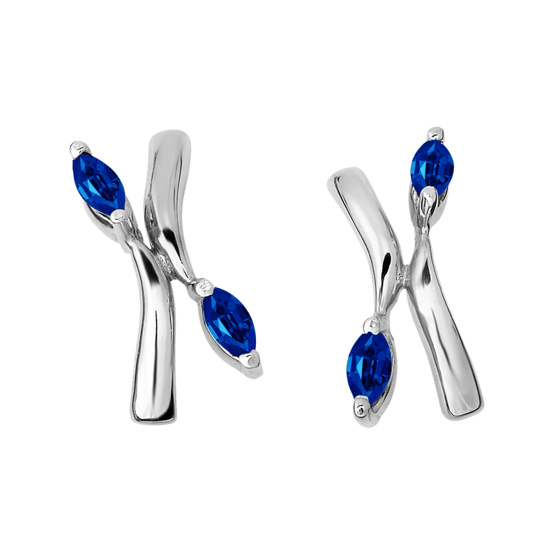 Aretes Danna con zafiro - KLAMORE