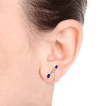 Aretes Danna con zafiro - KLAMORE